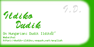 ildiko dudik business card